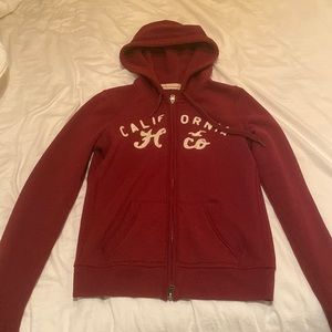 Size Small maroon hollister zip up